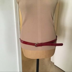 Vibrant Red Patent Loft Belt Large